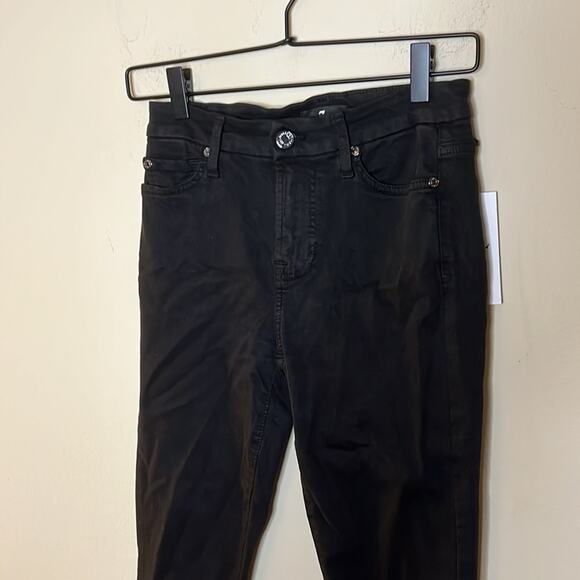 7 For All Mankind Ankle Skinny Jeans- Black Size 24 - Picture 4 of 10